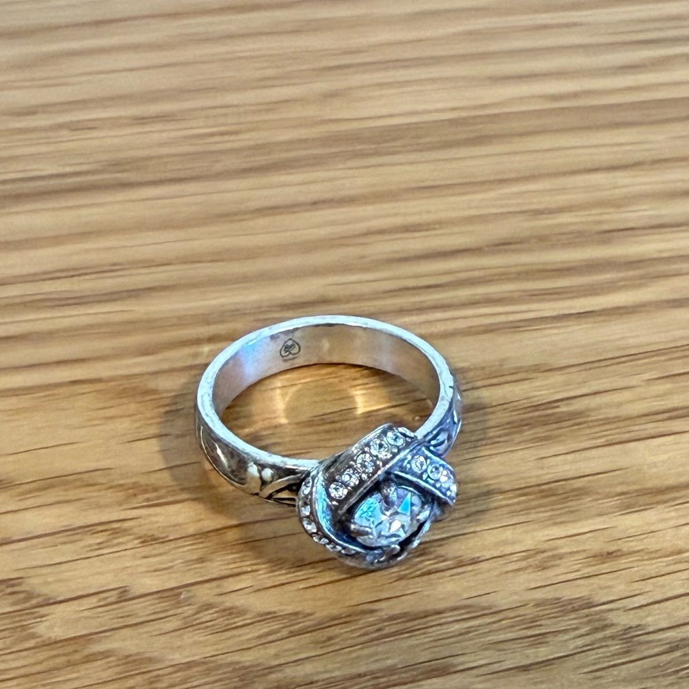 Brighton Eternity Knot Ring style J62182 silver-plated finish Swarovski